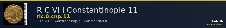 RIC VIII Constantinople 11 — CANOA