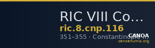 RIC VIII Constantinople 116 — CANOA