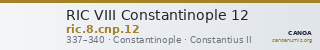 RIC VIII Constantinople 12 — CANOA
