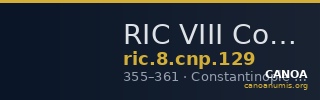 RIC VIII Constantinople 129 — CANOA
