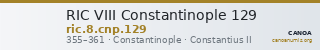 RIC VIII Constantinople 129 — CANOA