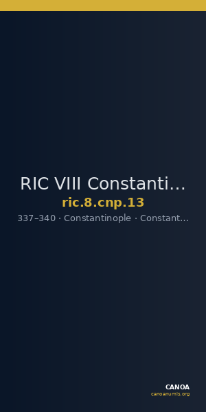 RIC VIII Constantinople 13 — CANOA