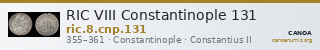 RIC VIII Constantinople 131 — CANOA