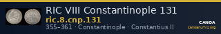 RIC VIII Constantinople 131 — CANOA