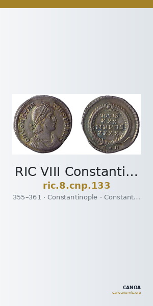 RIC VIII Constantinople 133 — CANOA