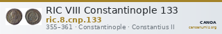 RIC VIII Constantinople 133 — CANOA
