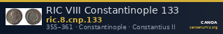 RIC VIII Constantinople 133 — CANOA