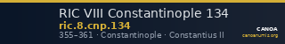RIC VIII Constantinople 134 — CANOA