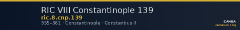 RIC VIII Constantinople 139 — CANOA
