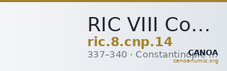 RIC VIII Constantinople 14 — CANOA