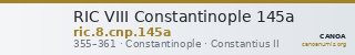 RIC VIII Constantinople 145a — CANOA
