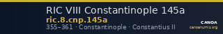 RIC VIII Constantinople 145a — CANOA