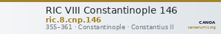 RIC VIII Constantinople 146 — CANOA