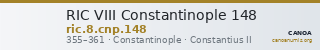 RIC VIII Constantinople 148 — CANOA