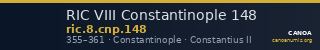 RIC VIII Constantinople 148 — CANOA