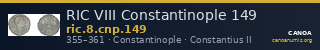 RIC VIII Constantinople 149 — CANOA