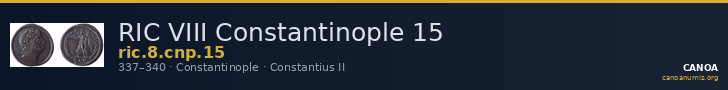 RIC VIII Constantinople 15 — CANOA