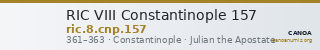 RIC VIII Constantinople 157 — CANOA