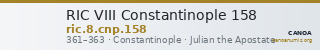 RIC VIII Constantinople 158 — CANOA