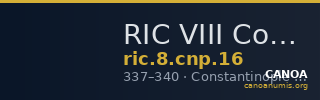 RIC VIII Constantinople 16 — CANOA