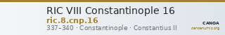 RIC VIII Constantinople 16 — CANOA