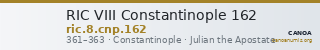 RIC VIII Constantinople 162 — CANOA