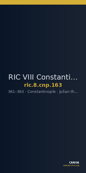 RIC VIII Constantinople 163 — CANOA
