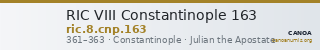 RIC VIII Constantinople 163 — CANOA