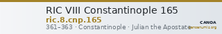 RIC VIII Constantinople 165 — CANOA