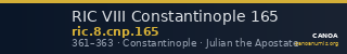 RIC VIII Constantinople 165 — CANOA