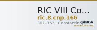 RIC VIII Constantinople 166 — CANOA