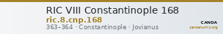 RIC VIII Constantinople 168 — CANOA