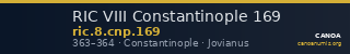 RIC VIII Constantinople 169 — CANOA