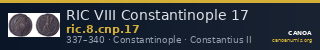 RIC VIII Constantinople 17 — CANOA