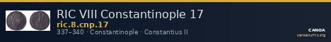 RIC VIII Constantinople 17 — CANOA