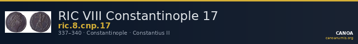 RIC VIII Constantinople 17 — CANOA