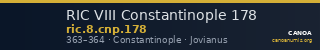 RIC VIII Constantinople 178 — CANOA