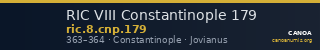 RIC VIII Constantinople 179 — CANOA