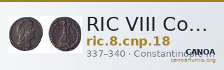 RIC VIII Constantinople 18 — CANOA