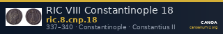 RIC VIII Constantinople 18 — CANOA