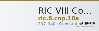 RIC VIII Constantinople 18a — CANOA