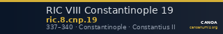 RIC VIII Constantinople 19 — CANOA
