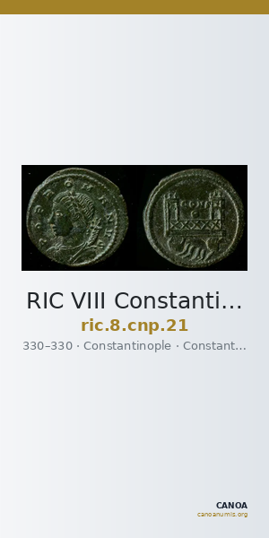 RIC VIII Constantinople 21 — CANOA