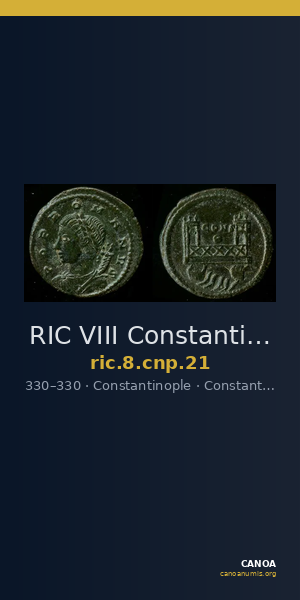 RIC VIII Constantinople 21 — CANOA
