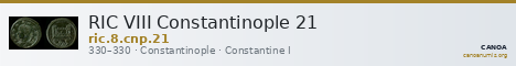 RIC VIII Constantinople 21 — CANOA
