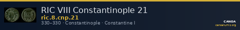 RIC VIII Constantinople 21 — CANOA