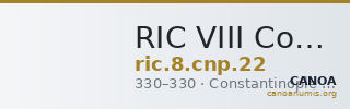 RIC VIII Constantinople 22 — CANOA