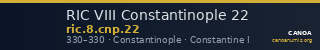 RIC VIII Constantinople 22 — CANOA