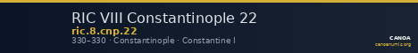 RIC VIII Constantinople 22 — CANOA