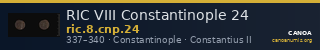 RIC VIII Constantinople 24 — CANOA